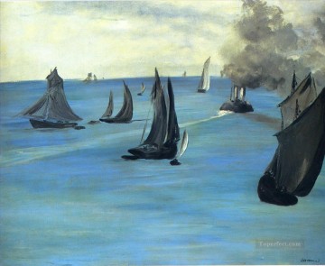  dress Works - The Beach at Sainte Adresse Realism Impressionism Edouard Manet